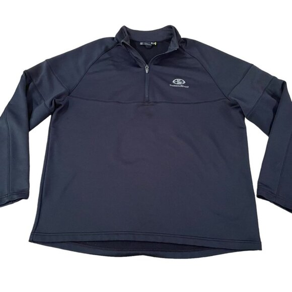 Under Armour 1/4 Zip Pullover Men’s Size Large Black Loose Fit Company Log - Picture 1 of 5